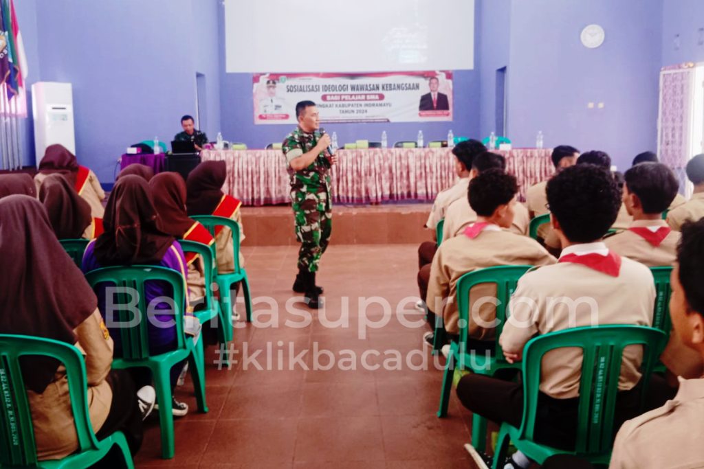 Kegiatan Sosialisasi Ideologi Wasbang Bagi Pelajar SMAN 1 Krangkeng Tingkat Kabupaten Tahun 2024