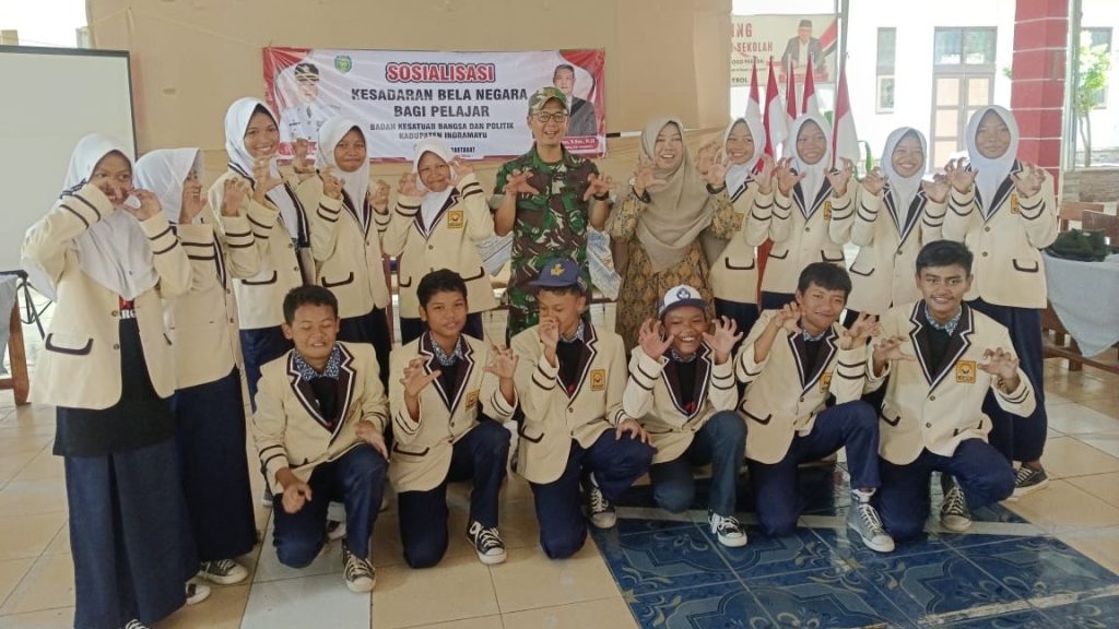 Kodim 0616/Indramayu Ajak Pelajar Cintai Tanah Air Melalui Materi Wawasan Kebangsaan