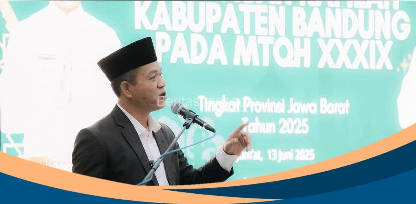 Bupati Bandung Resmi Lepas Kafilah MTQH 2025, Targetkan Juara Umum