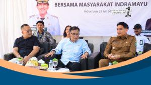 Kepala BP TASKIN RI Budiman Sudjatmiko bersama Bupati Lucky Hakim menghadiri kegiatan pengentasan kemiskinan di Indramayu.