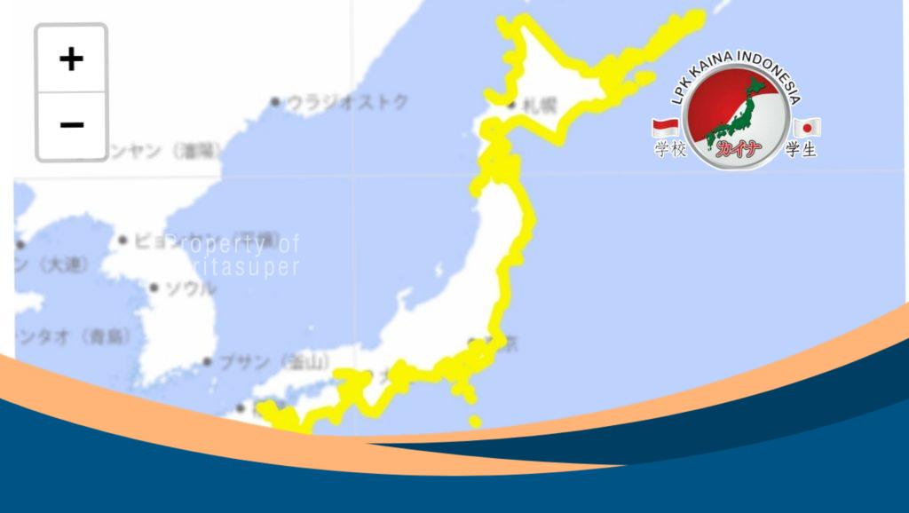 Tangkapan layar berisi daftar wilayah di Jepang yang menerima pemberitahuan tsunami dari JMA