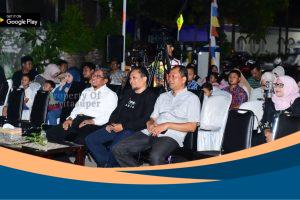 Plt. Kepala Diskominfo Indramayu Caridin memberikan sambutan di acara Simfoni Kemerdekaan