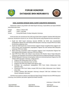 Dokumen Audiensi Pengangkatan Honorer Indramayu