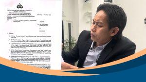 Surat undangan sidang kode etik Polda Jabar untuk saksi kasus kematian Putri Apriyani