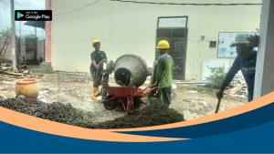 Pekerja proyek dilingkungan Disnaker Indramayu