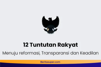12 Tuntutan Rakyat: Gelombang Petisi Desak Reformasi DPR dan Transparansi Negara petisi 12 Tuntutan Rakyat di Change.org dengan 52 ribu tanda tangan.