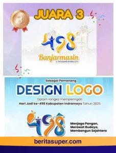 Logo Hari Jadi ke-498 Indramayu yang dipermasalahkan karena mirip dengan logo HUT Banjarmasin.