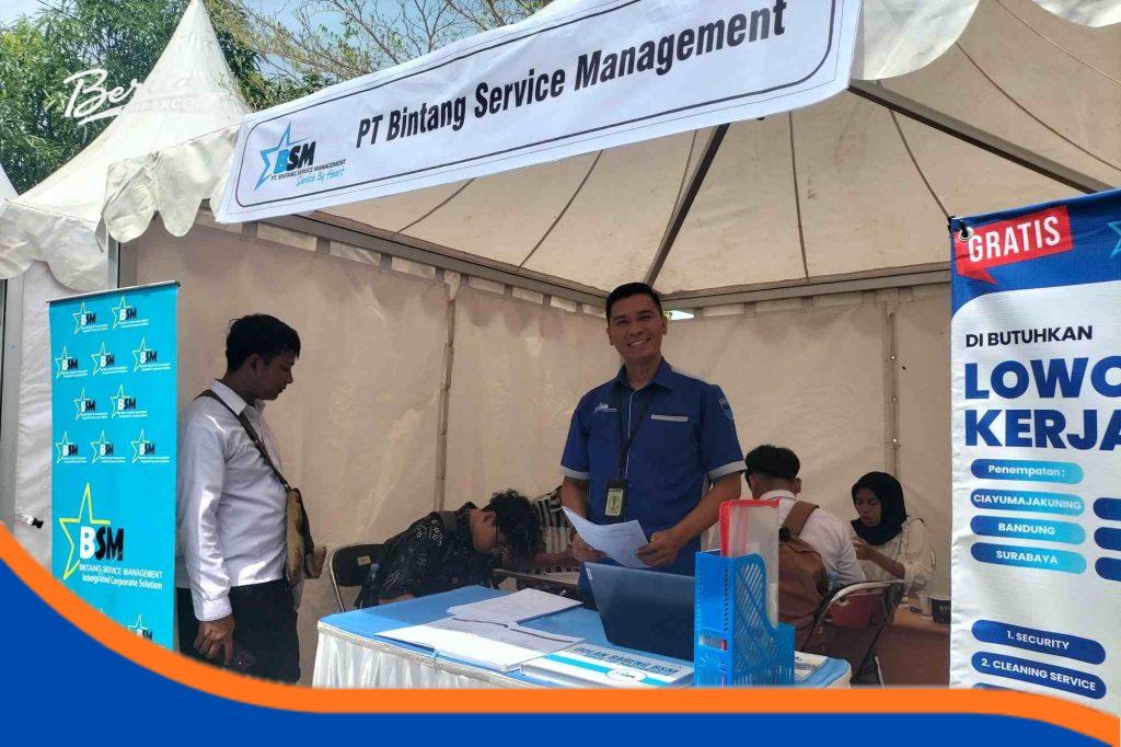 Booth PT Bintang Service Management di Job Fair Indramayu 2025