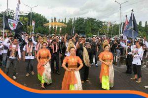 Sambutan tarian lengser khas Jawa Barat anniversary 29 VAC Indramayu