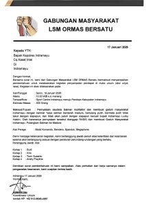 Surat merencanakan menggelar aksi unjuk rasa pada Senin (19/1/2026)