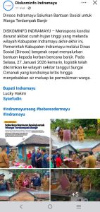 Postingan yang di take down oleh Diskominfo Kabupaten Indramayu