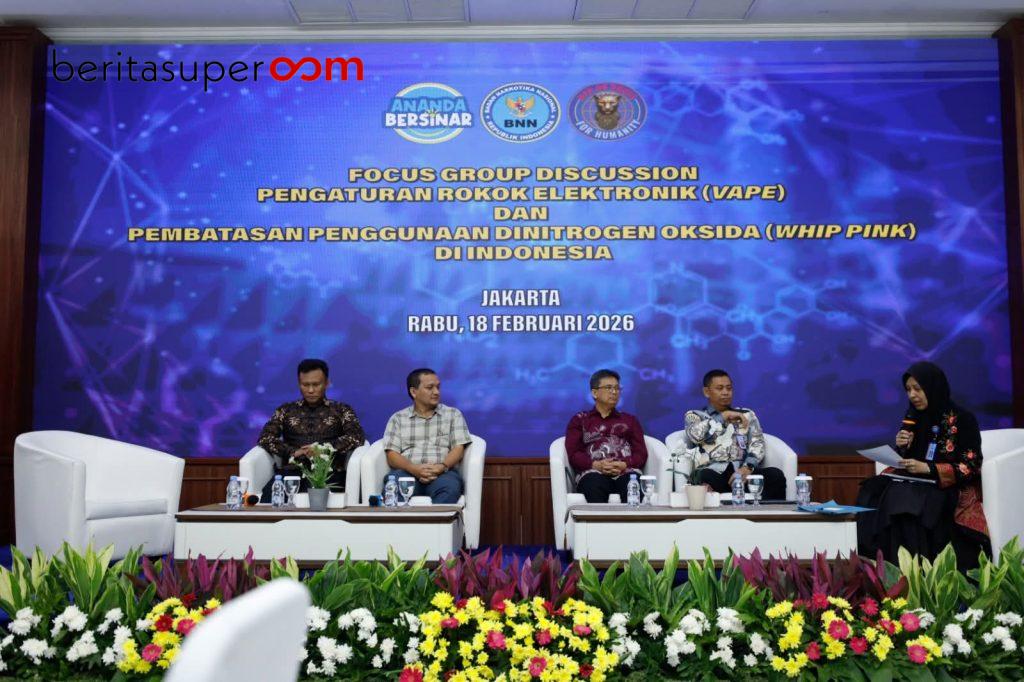 Suasana FGD BNN membahas regulasi vape dan pembatasan Whip Pink di Gedung BNN Cawang Jakarta Timur