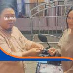 Foto pengembalian sepeda motor oleh anggota resmob