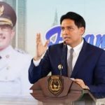 Bupati Lucky Hakim memaparkan capaian satu tahun kepemimpinannya dalam menjalankan program percepatan pembangunan di Kabupaten Indramayu.