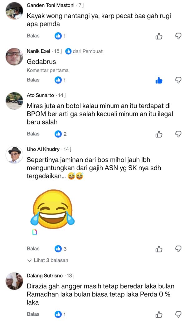 Komentar Warganet Ramai Tanggapi Keputusan Asep Afandi Lepaskan Mobil Box Miras