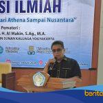 Ketua Umum Yayasan Wiralodra Dr H Dudung Indra Ariska SH saat menyampaikan pidato dalam Seminar Pascasarjana Universitas Wiralodra